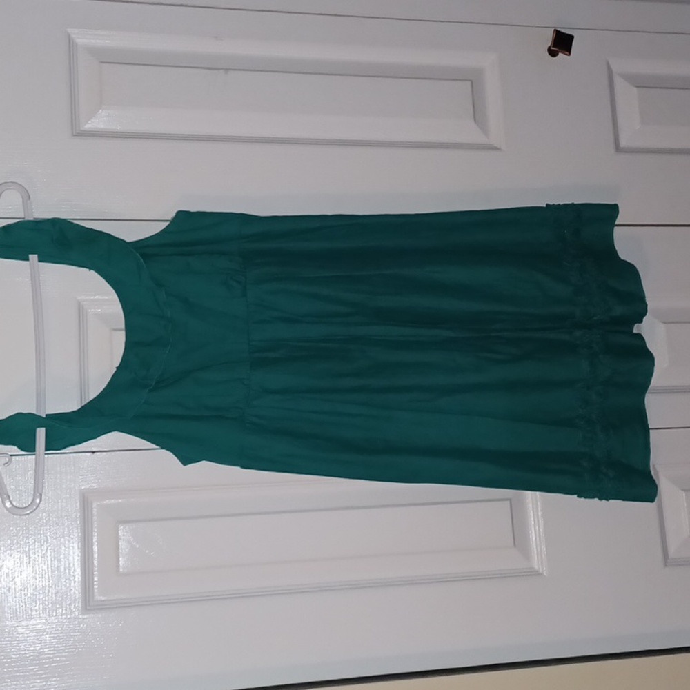 Sequin Hearts 💕 green summer dress. SZ. 7